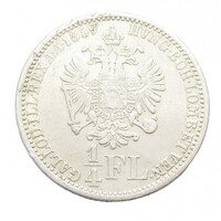 Ausztria,1/4 florin 1859 A VF ezüst 5.345g520