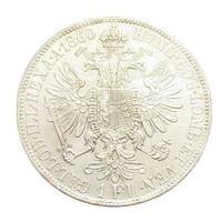 Ausztria,1 florin 1860 A EF+ ezüst 12.34g900