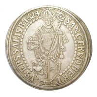 Ausztria,Paris von Lodron herceg-érsek 1 tallér 1624 - Salzburgi Érsekség VF+ ezüst 28.71g