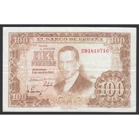 Spanyolország,100 pesetas 1953 VF+