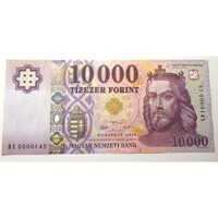 Magyarország,10000 forint 2019 HE - ALACSONY SORSZÁM UNC