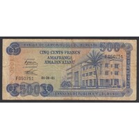 Burundi,500 francs 1981 F