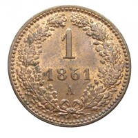 Ausztria,1 krajcár 1861 A aUNC+ réz