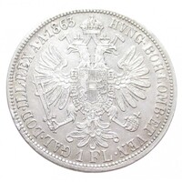 Ausztria,1 florin 1863 A EF+ ezüst 12.34g900