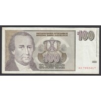 Jugoszlávia,100 dinara 1996 F