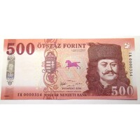 Magyarország,500 forint 2018 EK- ALACSONY SORSZÁM UNC