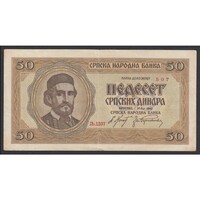 Jugoszlávia,50 dinara 1942 EF+