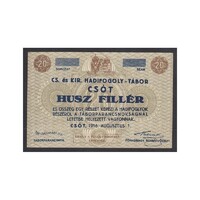 Magyarország,20 heller/fillér 1916 - Csót VF