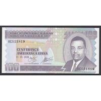 Burundi,100 francs 2004 UNC