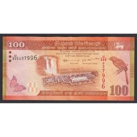 Ceylon-Sri Lanka,100 rupees 2021 VF+