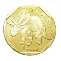 Hollandia,1 peso 2018 - Torosaurus - Karibi Hollandia - Szent Márton-sziget aUNC+ bronz