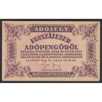 Magyarország,100.000 adópengő 1946 EF+