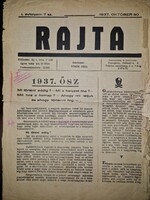 1937, a Rajta c. nyilas lap egy száma, nagyon ritka!