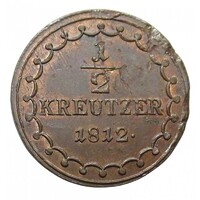 Szlovákia,I. Ferenc 1/2 krajcár 1812 S EF+ réz