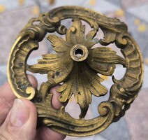 Gyönyörű barokk rokokó stílusú tűz aranyozott réz bronz öntvény àttört, dekoráció, làmpa bútor Óra