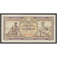 Jugoszlávia,100 dinara 1946 - big digits F