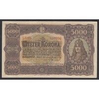 Magyarország,5000 korona 1923 EF+
