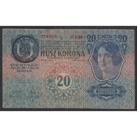 Románia,20 kronen/korona 1919 - ROMÁN FELÜLBÉLYEGZÉS F
