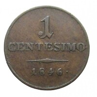 Olaszország,1 centesimo 1846 M - Lombard-Velencei Királyság EF réz