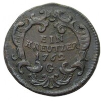Magyarország,Lotharingiai Ferenc 1 krajcár 1762 G VF+ réz