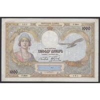 Jugoszlávia,1000 dinara 1931 VF+