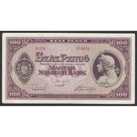 Magyarország,100 pengő 1945 - N LEMEZHIBA NÉLKÜL VF