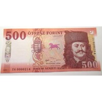 Magyarország,500 forint 2018 EG- ALACSONY SORSZÁM UNC
