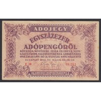 Magyarország,100.000 adópengő 1946 - SORSZÁMOS VF