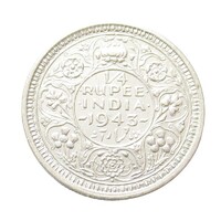 India,1/4 rupee 1943 - Bombay EF ezüst 2.90g500