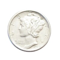 USA,mercury dime 1920 D EF+ ezüst 2.50g900