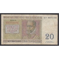 Belgium,20 francs 1956 F