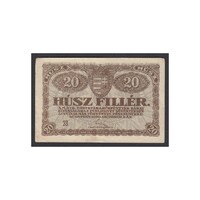 Magyarország,20 fillér 1920 - 23 széria F