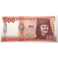 Magyarország,500 forint 2018 EF- ALACSONY SORSZÁM UNC