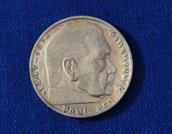 Horogkeresztes ezüst 2 Reichsmark, 1937 F (14)