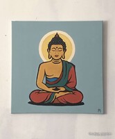 Buddha festmény /csend és meditáció/