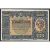 Magyarország,100.000 korona 1923 F
