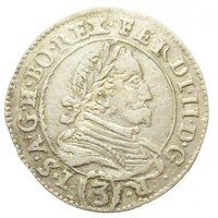 Ausztria,II. Ferdinánd 3 krajcár 1633 - Graz EF ezüst 1.89g