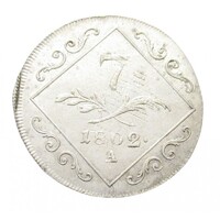 Ausztria,I. Ferenc 7 krajcár 1802 A EF ezüst 4.68g250