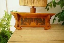 Kis szecessziós fa falipolc antik polc könyvespolc gyerekszobába