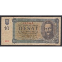 Szlovákia,10 korun 1939 F