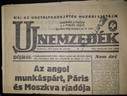 1937, az Új Nemzedék c. lap egy száma