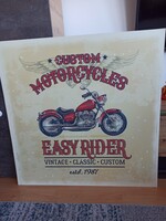 Retro motoros falikép – Vintage stílusú motorcycle dekor (2 féle)
