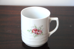 SZÉP, RITKA, RÓZSÁS KŐBÁNYAI PORCELÁN, KŐPORC BÖGRE