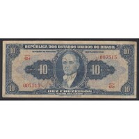 Brazília,10 cruzeiros 1944 F