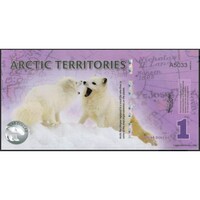Arctic Territories,1 polar dollar 2012 UNC