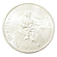 Németország,3 reichsmark 1930 A - Walther von der Vogelweide költő EF+ ezüst 15g500