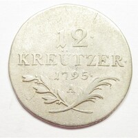 Ausztria,II. Ferenc 12 krajcár 1795 A VF+ ezüst 4.68g250