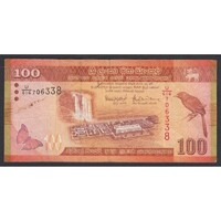 Ceylon-Sri Lanka,100 rupees 2017 F