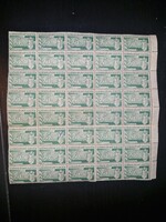 1944, 5 pengő, számolólap illetékbélyeg. negyvenes használatlan tömb