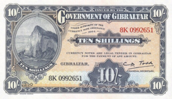 Gibraltár 10 Shilling 2018 UNC REPLIKA